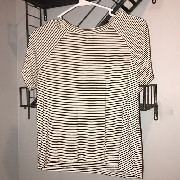 TWO FOR ONE!! Black and white stripped Tees - Picture 2 of 2